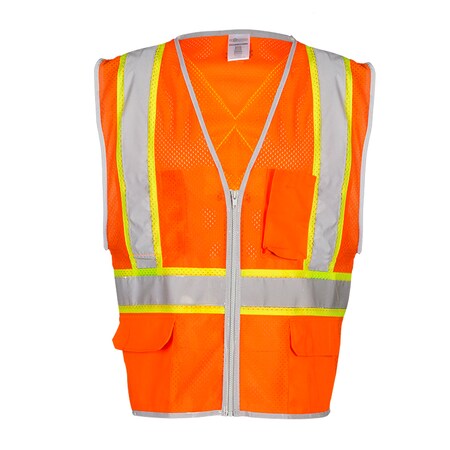 Kishigo S-M Orange X Back Dual Compliant Vest 1577-S-M